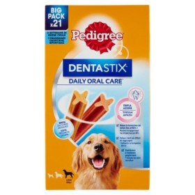Pedigree Dentastix Daily Oral Care Tripla Azione Snack Per Igiene Orale Per Cani Grandi  25+ Kg Maxi Pack 21 Pezzi 810 Gr