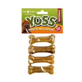 Farmcompany Osso Naturale Pressato in Pelle Bovina 7,5 Cm Blister 4 Pezzi