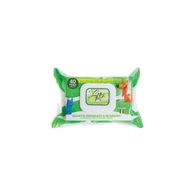 LeoPet Salviette Igienizzanti e Detergenti Con Aloe e Proteine Della Seta Per Cani e Gatti Confezione da 40 Pezzi