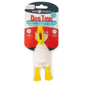 Farmcompany Dog Toys Pollo in Lattice Gioco Con Squeaker Per Cani Misura S 16 Cm 