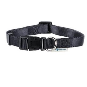 FarmCompany Collare Regolabile in Nylon Anti Inceppamento in Finitura Satinata Colore NeroTaglia S Misura 15mmx25-40cm