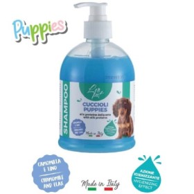 LeoPet Shampoo Per Cuccioli Con Proteine Della Seta Al Profumo di Camomilla e Lino Confezione Da 500 Ml