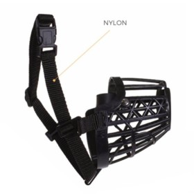 LeoPet Museruola Regolabile In Nylon Museruola Per Cani Colore Nero Taglia XL