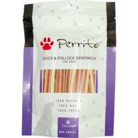 Perrito Snack Sandwich Con Anatra e Merluzzo Per Cani Bustina da 100 Gr 