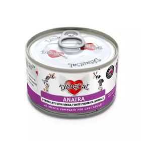 DISUGUAL Dog Mono Gusto Anatra Alimento Umido Completo per Cane Formato 150 g