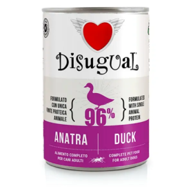 DISUGUAL Dog Mono Gusto Anatra Alimento Umido Completo per Cane Formato 400 g