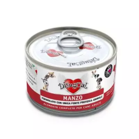 DISUGUAL Dog Mono Gusto Manzo Alimento Umido Completo per Cane Formato 150 g