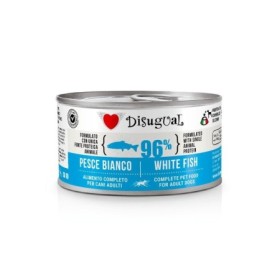DISUGUAL Dog Mono Gusto Pesce Bianco Alimento Umido Completo per Cane Formato 150 g
