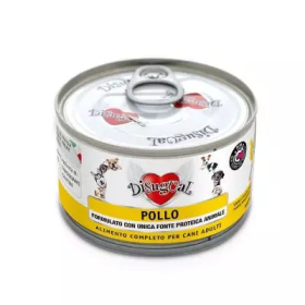 DISUGUAL Dog Mono Gusto Pollo Alimento Umido Completo per Cane Formato 150 g