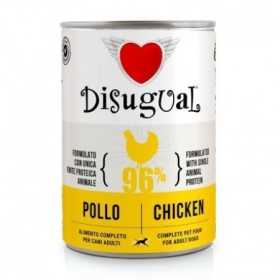 DISUGUAL Dog Mono Gusto Pollo Alimento Umido Completo per Cane Formato 400 g