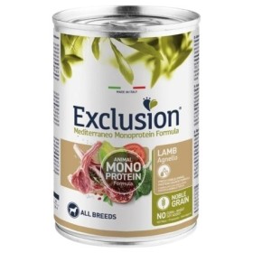 Exclusion Mediterraneo Adult Gusto Agnello Alimento Umido Completo per Cani Adulti di Tutte le Taglie Formato 400 g