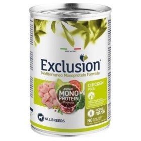 Exclusion Mediterraneo Adult Gusto Pollo Alimento Umido Completo per Cani Adulti di Tutte le Taglie Formato 400 g