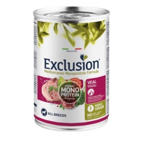 Exclusion Mediterraneo Adult Gusto Vitello Alimento Umido Completo per Cani Adulti di Tutte le Taglie Formato 400 g