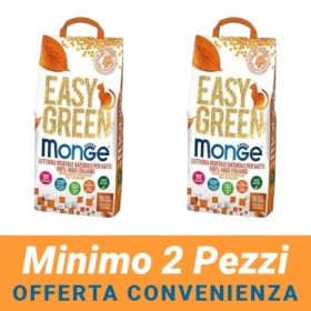 MINIMO 2 CONFEZIONI - Monge Easy Green Gusto Mais Lettiera Vegetale Ecologica per Gatto Formato 10 L