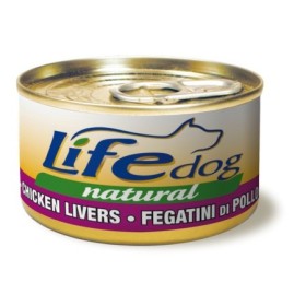 Life Dog Fegatini di Pollo Gusto Pollo Alimento Umido Completo per Cane Formato 90 g