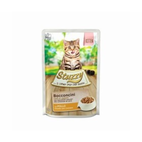 Stuzzy Cat  Kitten Bocconcini Gusto Pollo Alimento Umido per Gatti Cuccioli Formato Busta da 85 gr