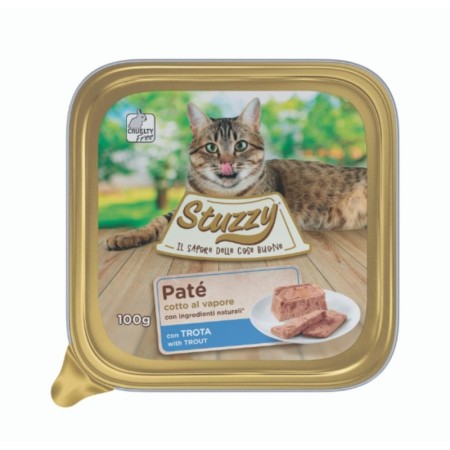 Stuzzy Cat Patè Gusto Trota Alimento Umido per Gatti Formato  Vaschetta 100 gr