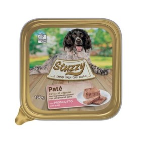 Stuzzy  Dog Patè Gusto Prosciutto Alimento Umido Completo per Cani con Vitamine e Minerali Formato  Vaschetta 150 gr
