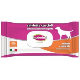 Inodorina Salviette Gusto Cuccioli Funzione Detergente e Idratante per Cuccioli Formato 40 pz