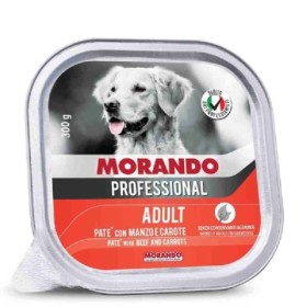 Morando Migliorcane Paté Gusto Manzo e Carote Alimento Umido Completo per Cane Adulto Media Grande Taglia Formato 300 g