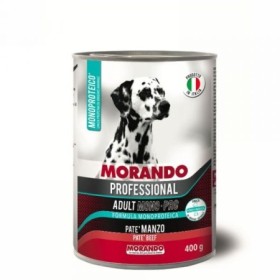 Morando Migliorcane Paté Monoproteico Gusto Manzo Alimento Umido Completo per Cane Adulto Media Grande Taglia Formato 405 g