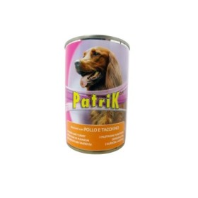 Patrik Bocconcini Pollo e Tacchino Alimento Umido Completo per Cane Gusto Pollo e Tacchino Formato 405 g