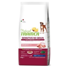 Natural Trainer Sensitive No Grain Small & Toy Adult Cane Maiale Crocchette Cibo Secco Cani Adulti Media/Grande Taglia 3 Kg