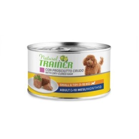 Natural Trainer Dog Small & Toy Gusto Prosciutto e Riso Alimento Umido Completo per Cane Adulto Formato 150 g
