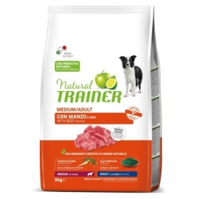 Natural Trainer Cane Mantenimento Medium Adult Manzo Crocchette Alimento Secco Cani Adulti di Taglia Media  Sacco 3 Kg