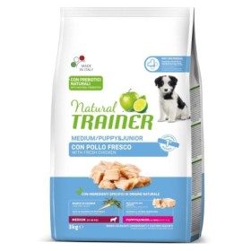 Natural Trainer Cane Mantenimento Medium Puppy Pollo Crocchette per Cani Cuccioli Taglia Media fino a 15 mesi  Sacco 3 Kg
