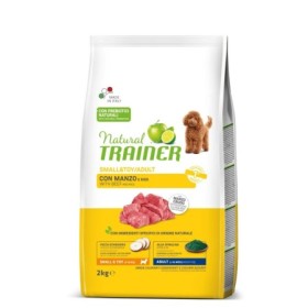 Natural Trainer Cane Mantenimento Small & Toy Adult  Gusto Manzo Crocchette  per Cani Adulti Toy e di Taglia Piccola Sacco 2 kg 