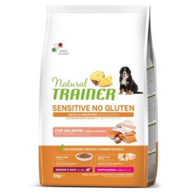 Natural Trainer Cane Sensitive No Gluten Puppy Salmone Crocchette Senza Glutine Cani Cuccioli Toy/Piccola Taglia Formato 3 Kg