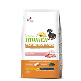 Natural Trainer Cane Sensitive No Gluten Adult Maiale Crocchette Senza Glutine per Cani Adulti Senior Toy/Piccola Taglia 2 kg