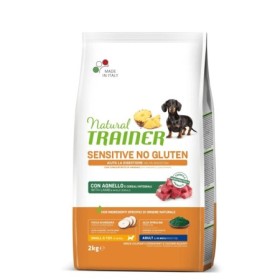 Natural Trainer Cane Sensitive No Gluten Agnello Crocchette Senza Glutine per Cani Adulti Senior Toy/Piccola Taglia Sacco 2 kg
