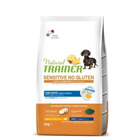 Natural Trainer Cane Sensitive No Gluten Adult Uovo/Ananas Crocchette Senza Glutine per Cani Piccola Taglia/Senior Toy 2 kg 