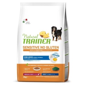 Natural Trainer Cane Sensitive No Gluten M&M Adult Uovo/Ananas Crocchette NO Gluten Cani Adulti Taglia Media/Grande Sacco 3kg
