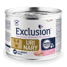 Exclusion Diet Urinary Gusto Maiale Profumo Riso e Sorgo Alimento Secco Dietetico per Cane Adulti All Breeds Formato 200 g