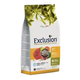 Exclusion Mediterraneo Gusto Manzo Alimento Secco Completo per Cane Adulto Taglia Piccola Formato 500 g