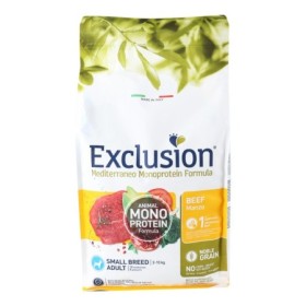 Exclution Mediterraneo Monoproteico Cane Adult Small Breed Noble Grain Gusto Manzo Crocchette per Cani Adulti Sacco 2 kg