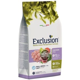 Exclusion Mediterraneo Gusto Pollo Alimento Secco Dietetico Light per Cane Adulto Taglia Media e Grande Formato 3 kg