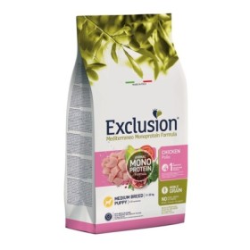 Exclusion Mediterraneo Puppy Medium Gusto Pollo Alimento Secco Completo per Cucciolo di Cane Taglia Media Formato 3 kg