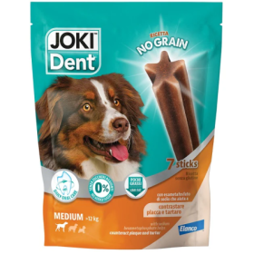 Joki Dent No Grain Medium Snack Igiene Orale Senza Glutine Formato 210 g Per Cani - 12 kg