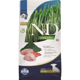 Farmina N&D Spirulina Puppy Mini Agnello Crocchette Agnello Spirulina/Bacche Goji per Cuccioli Cane/Cagne Sacco 2kg