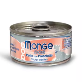 Monge Dog Natural Pollo Prosciutto Alimento Umido Complementare per Cane Adulto Formato 95 g