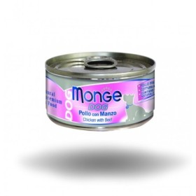 Monge Dog Natural Pollo/Manzo Alimento Umido Complementare per Cane Adulto Formato 95 g