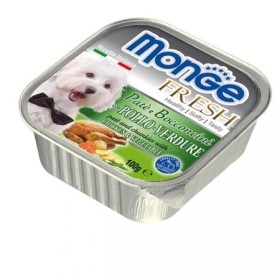 Monge Fresh Vaschetta Gusto Pollo e Verdure Alimento Umido Completo per Cane Formato 100 g