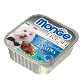 Monge Fresh Vaschetta Gusto Anatra Alimento Umido Completo per Cane Formato 100 g