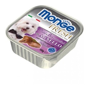 Monge Fresh Vaschetta Gusto Agnello Alimento Umido Completo per Cane Formato 100 g