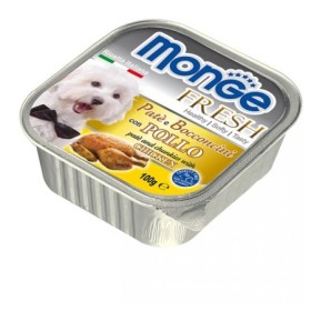 Monge Fresh Vaschetta Gusto Pollo Alimento Umido Completo per Cane Formato 100 g