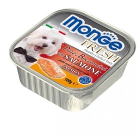 Monge Fresh Vaschetta Gusto Salmone Alimento Umido Completo per Cane Formato 100 g